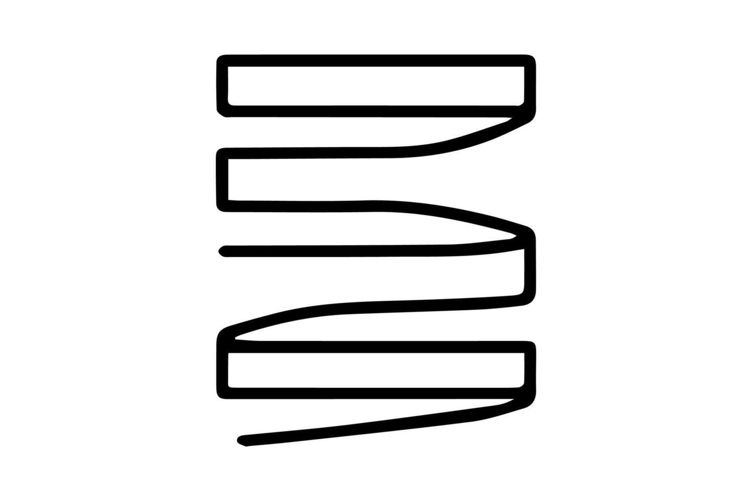 Ribbon Logo Blank Outline vector