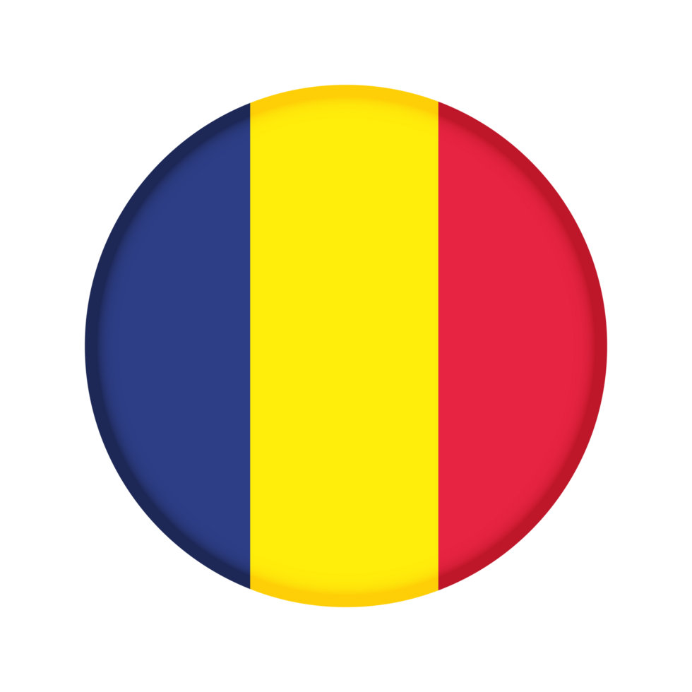 Round flag of Chad png