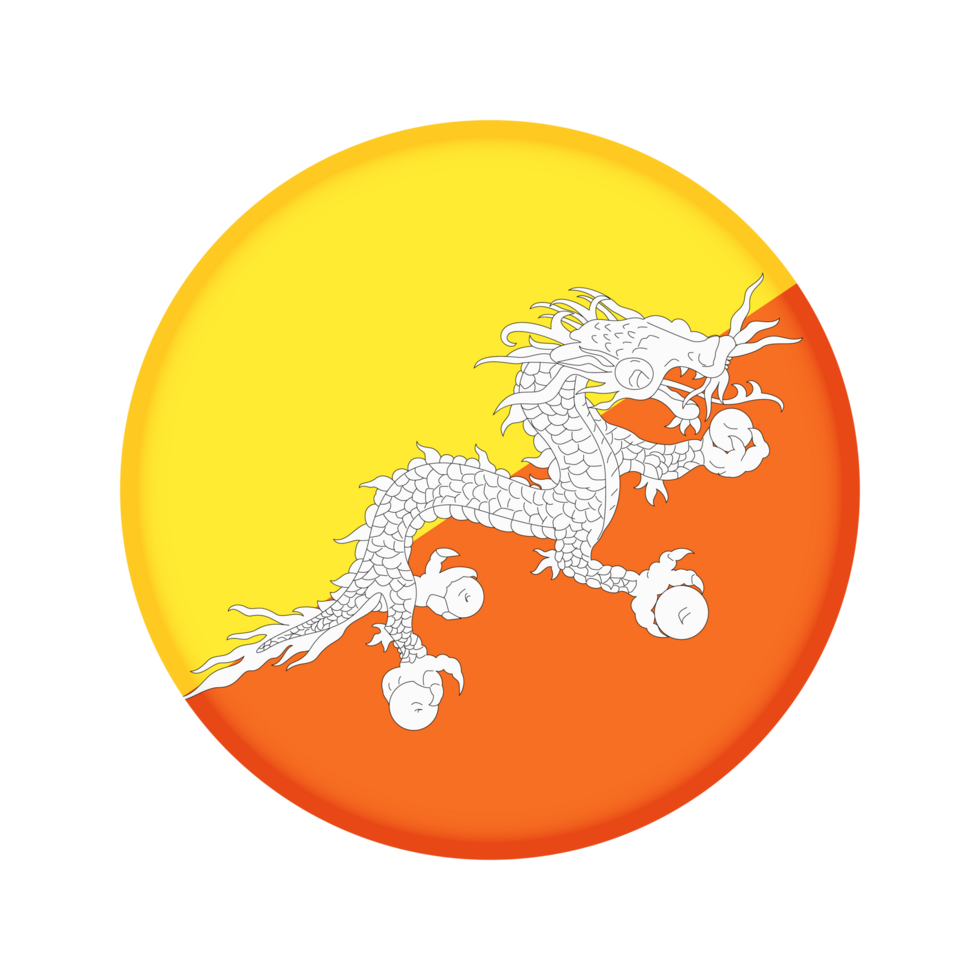 Round flag of Bhutan png