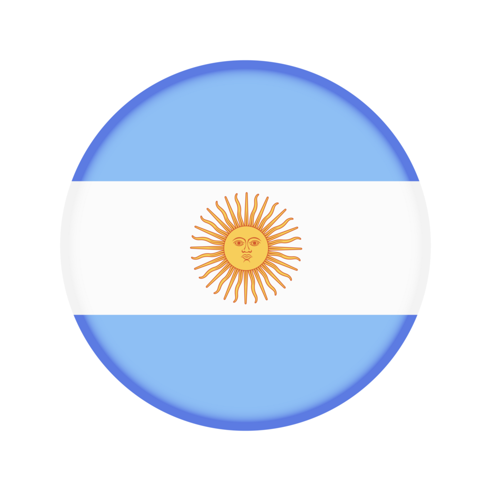 Round flag of Argentina png