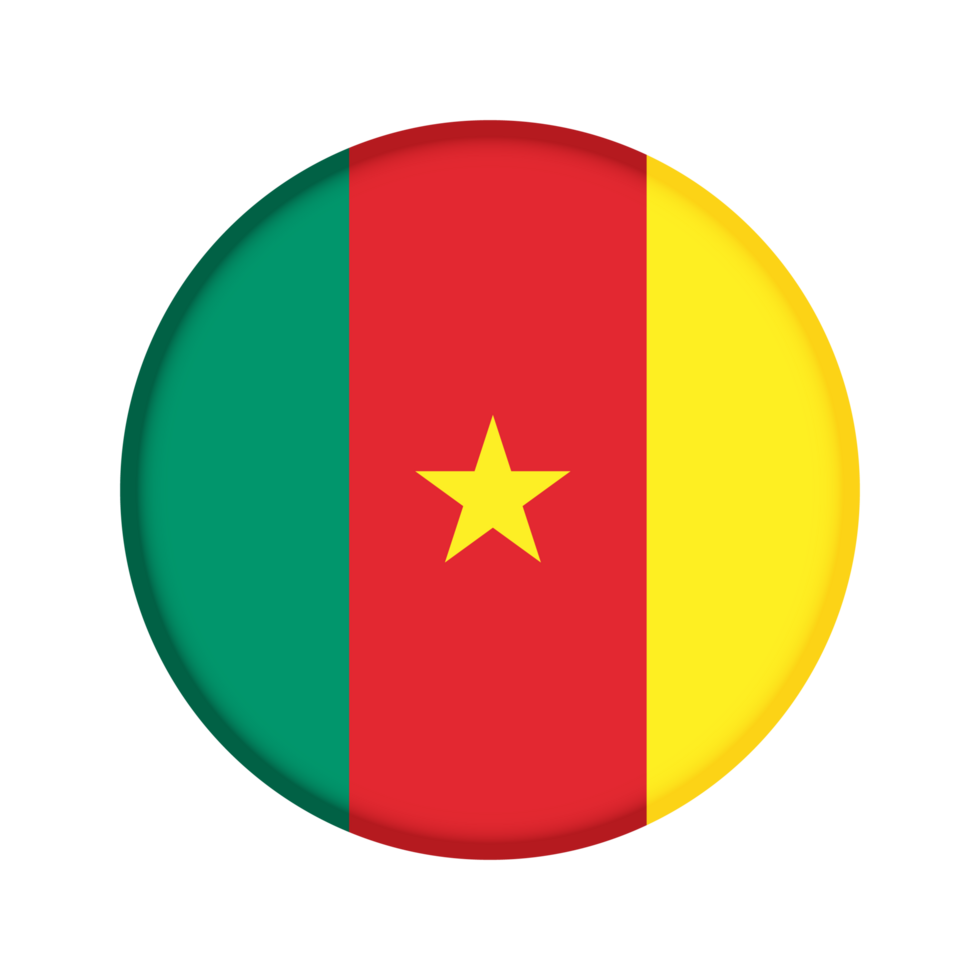 Round flag of Cameroon png