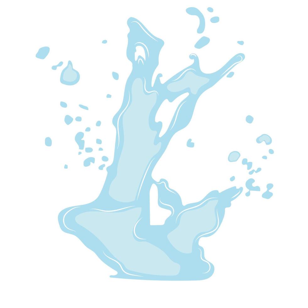 a large splash of spilled liquid on the surface vector