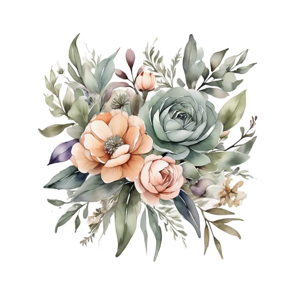 Watercolor Flower Bouquet png