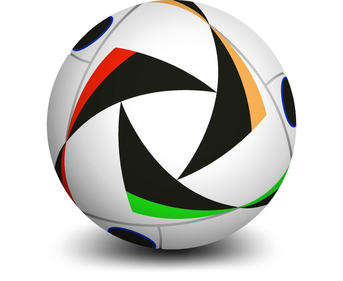 The ball of the Football Championship 2024 in Germany vector