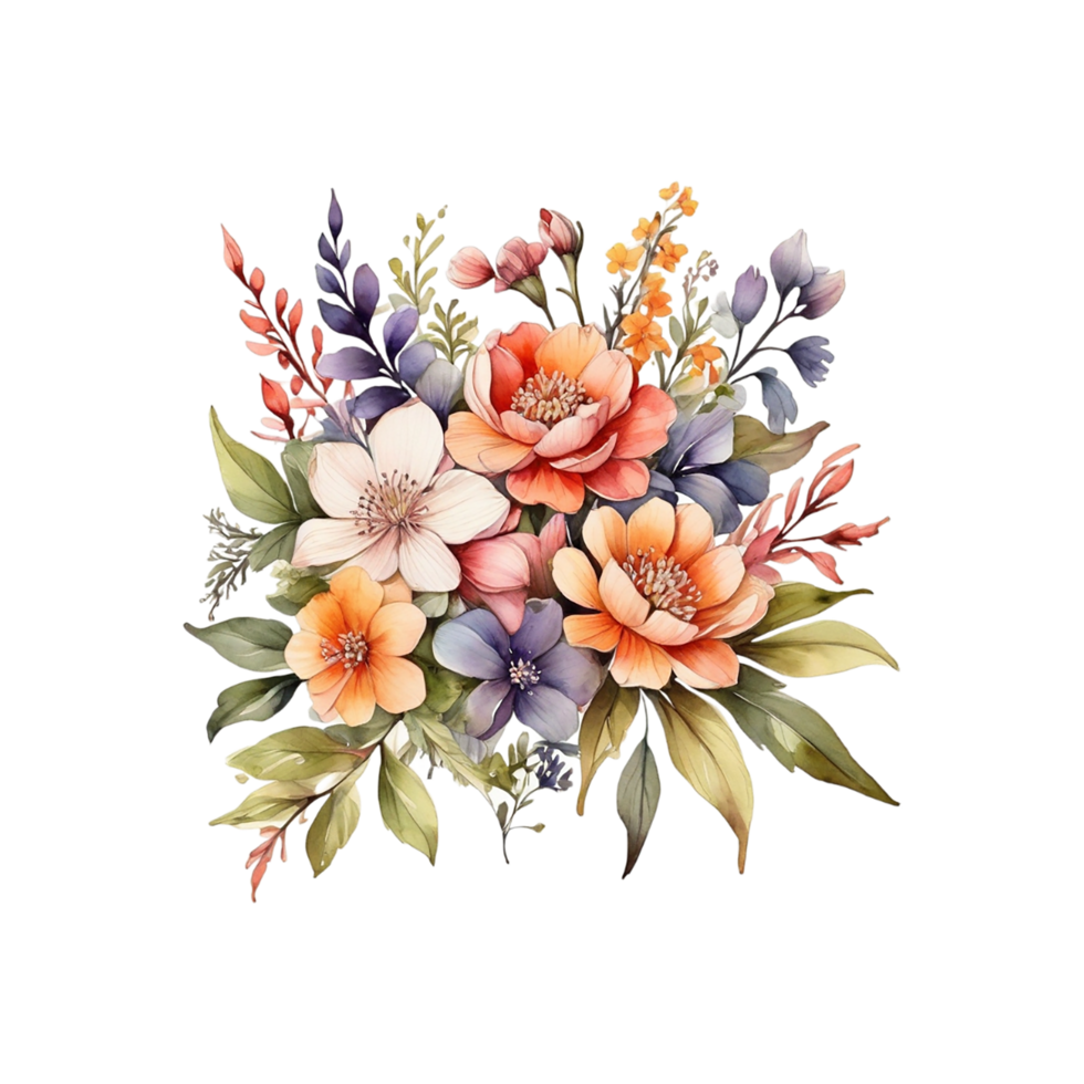 Watercolor Flower Bouquet png