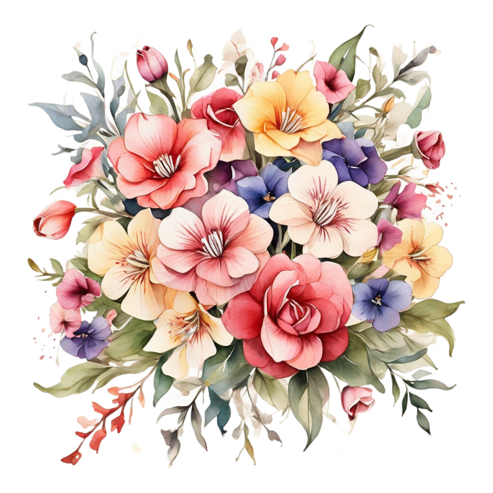 Watercolor Flower Bouquet png