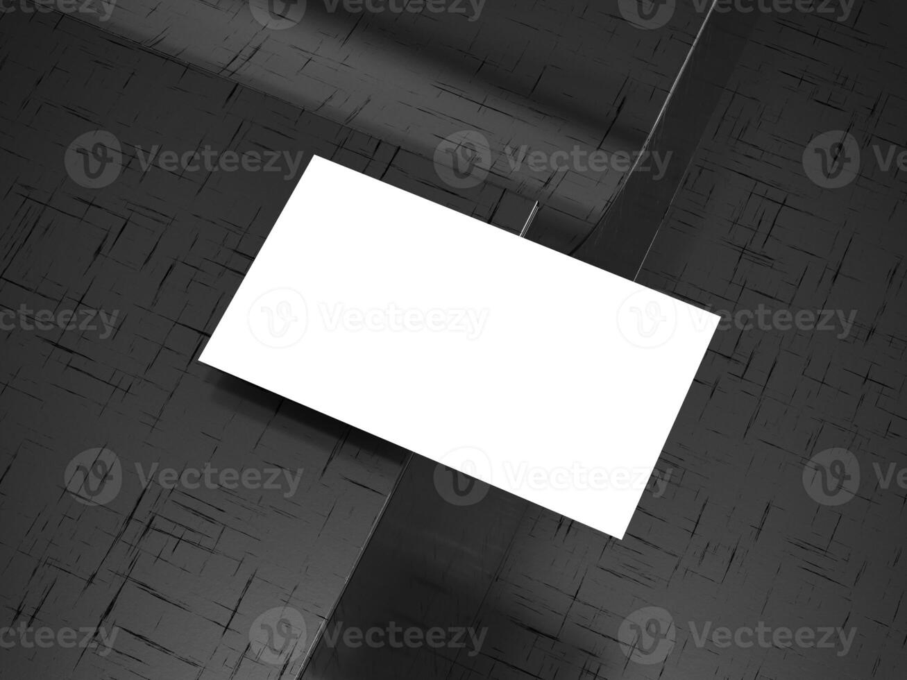 Realistic floating business branding cards template mockup with shadows. 3d rendering. photo