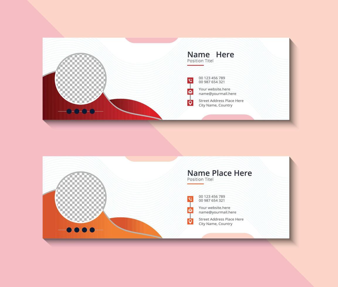modern business email signature template design vector