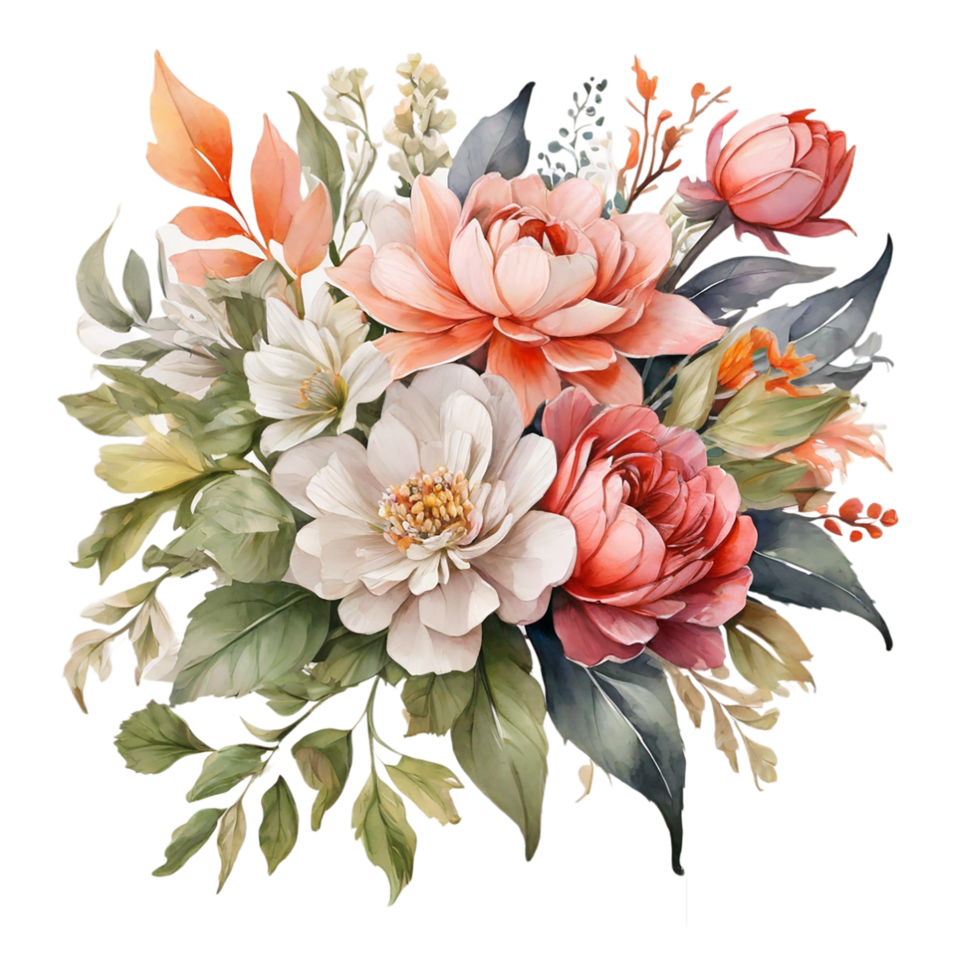 Watercolor Flower Bouquet png