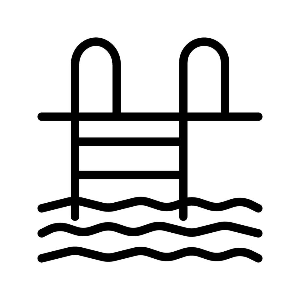 swimming pool icon. outline graphic design. suitable for website, logo, app, template and UI design. vector
