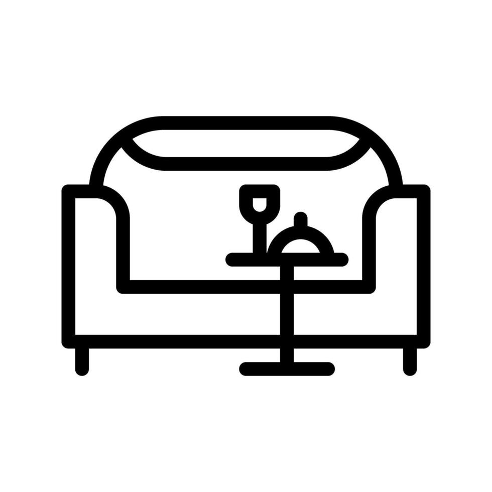 Lounge hotel room icon. Suitable for website, logo, app, template and UI designs. vector