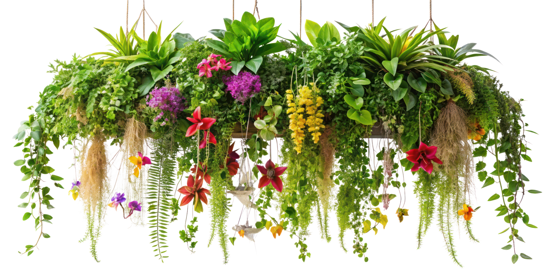 Green vine, creeper or ivy hanging from above or climbing the wall. Ivy isolated on transparent background png