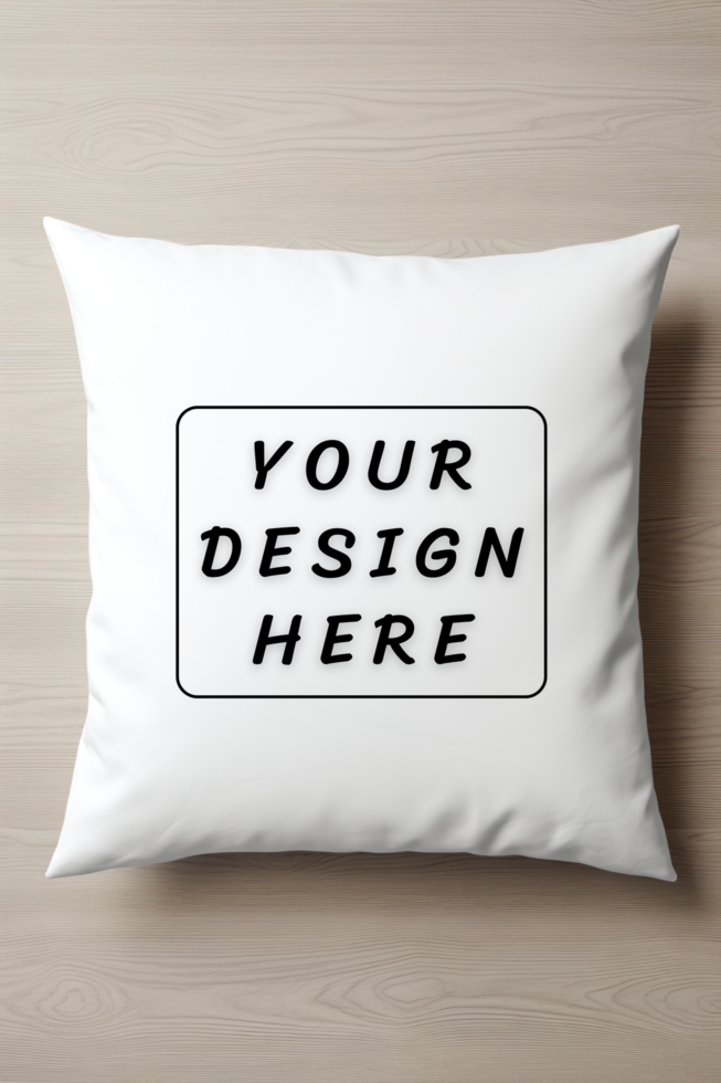 White Pillow mockup on light background psd