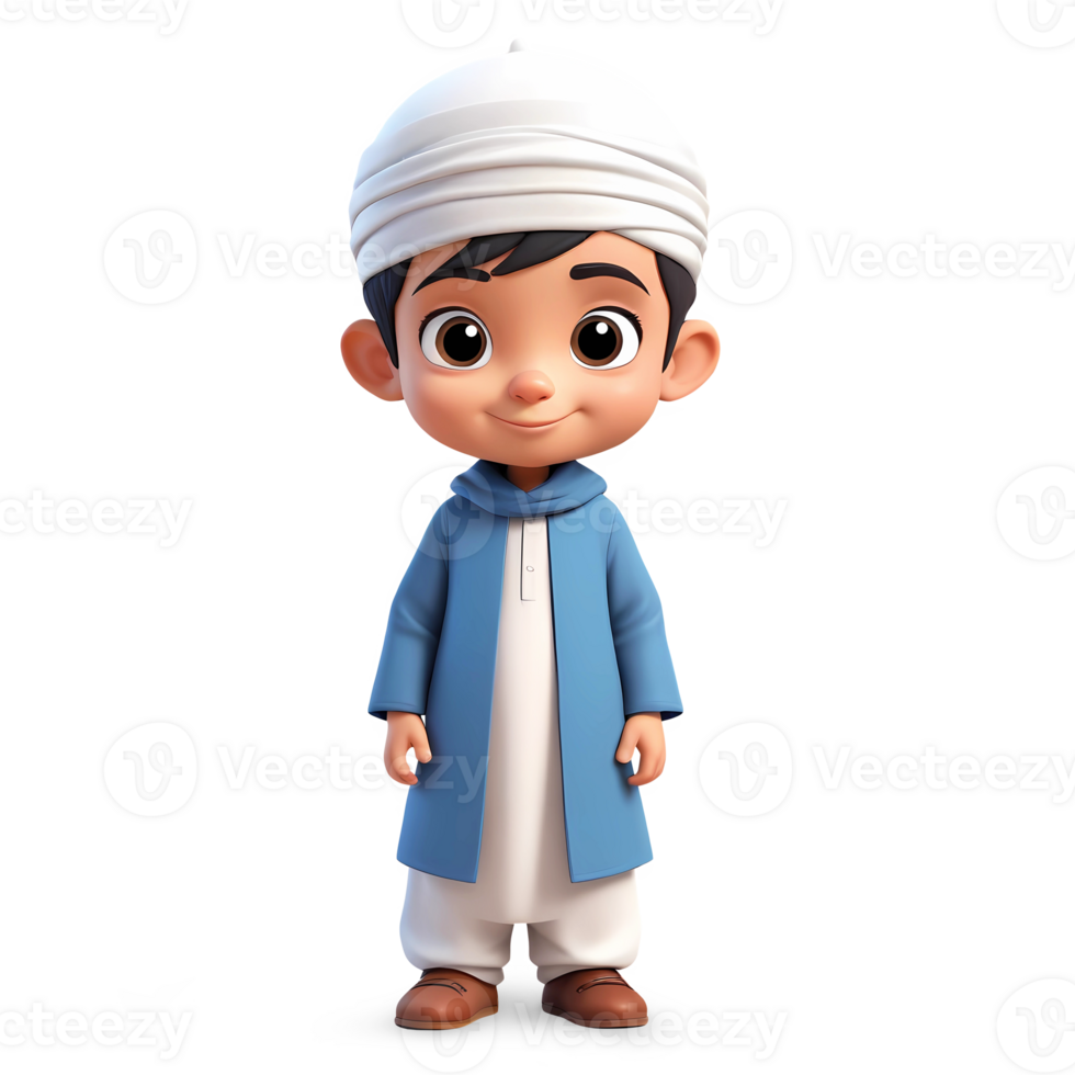 3d rendering boy cartoon character png