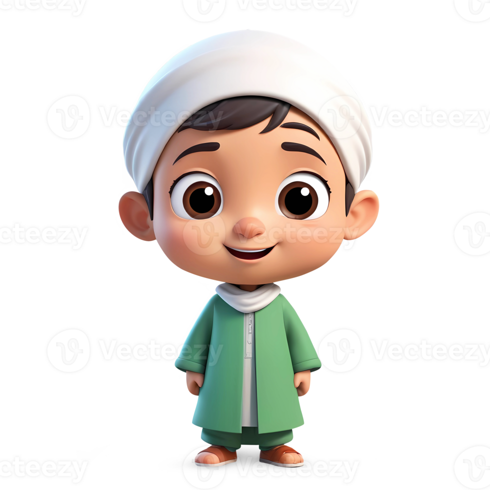 3d rendering boy cartoon character png