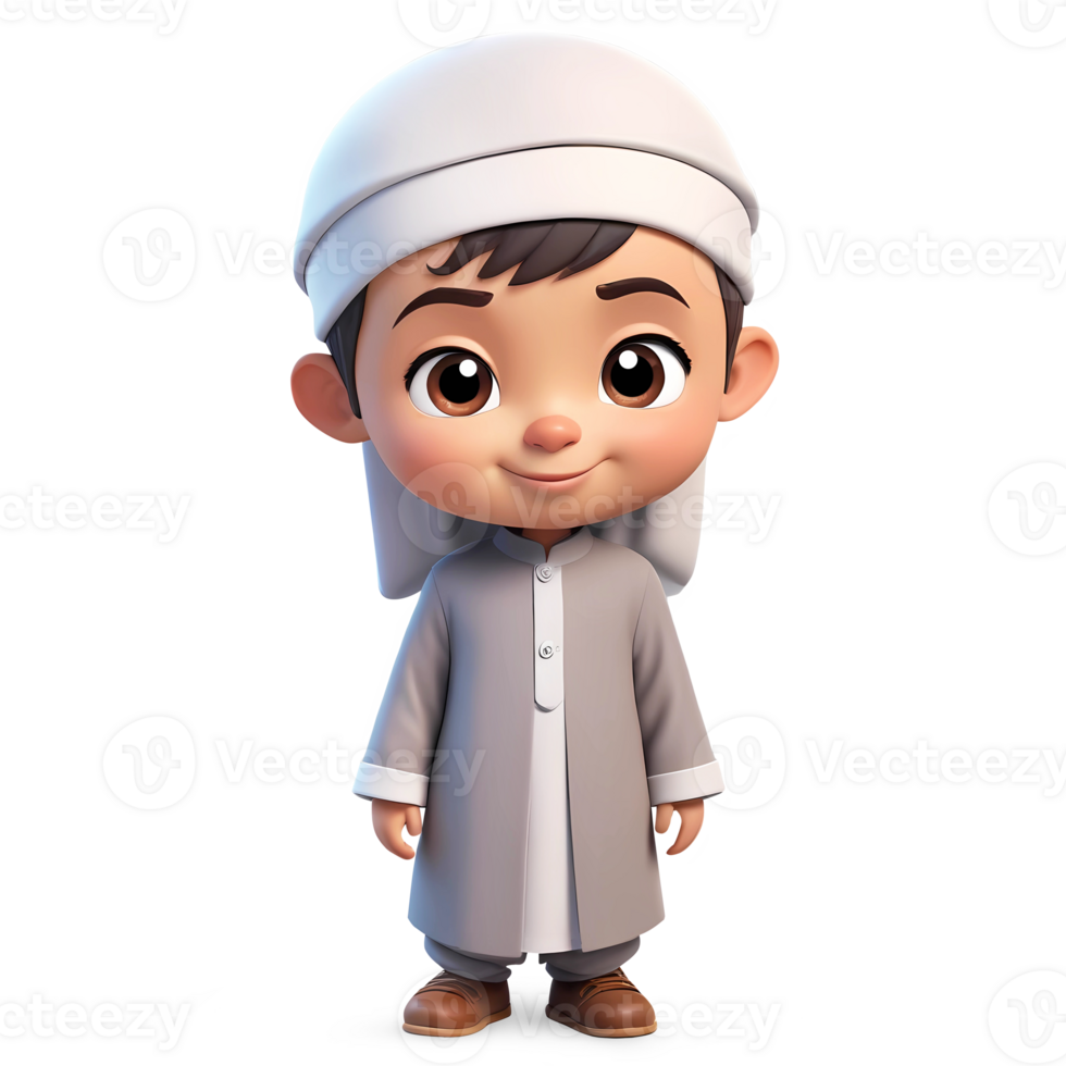 3d rendering boy cartoon character png