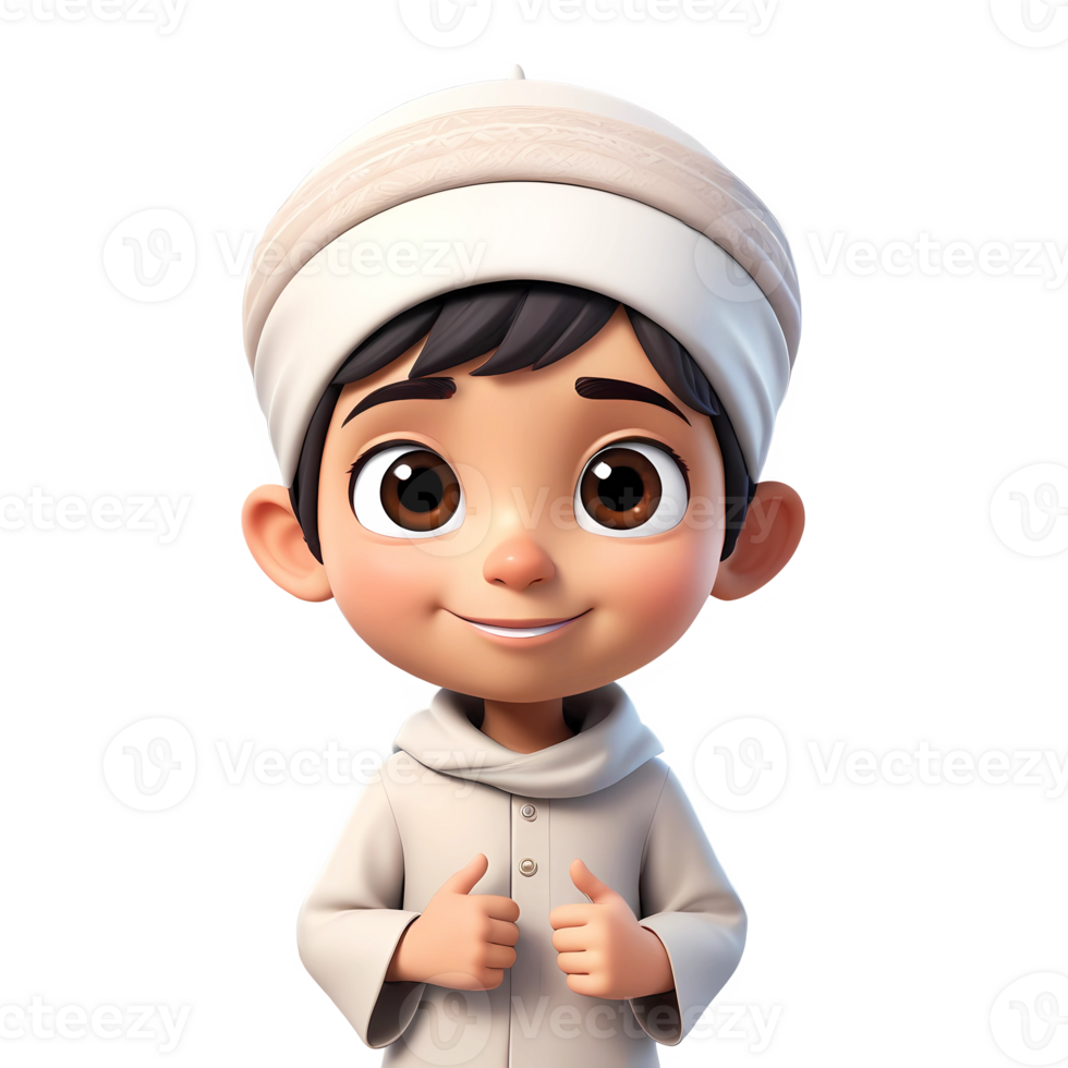 3d rendering boy cartoon character png