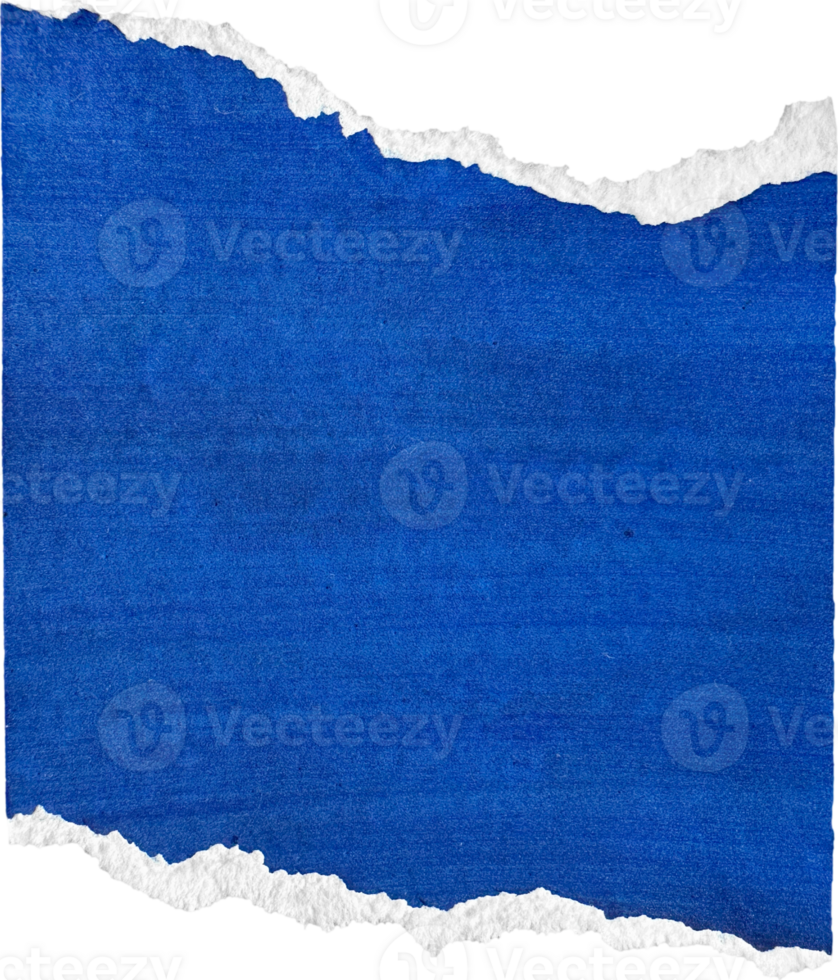 Blue and White Torn Paper Piece png