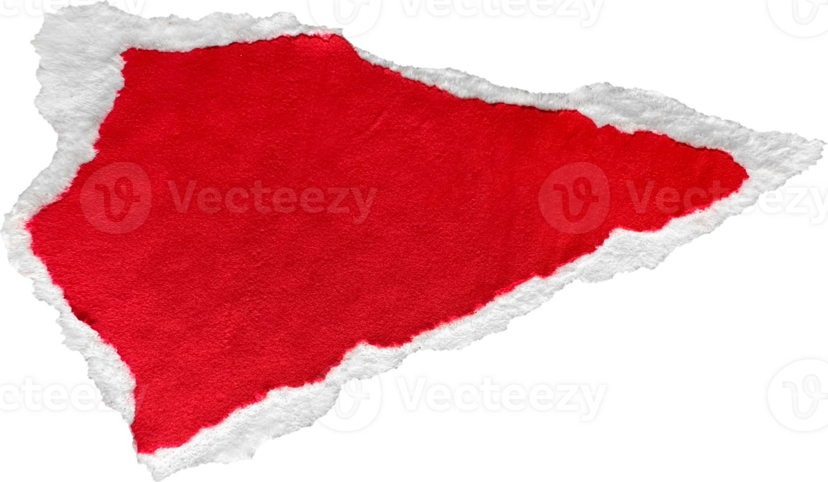 Red and White Torn Paper Piece png
