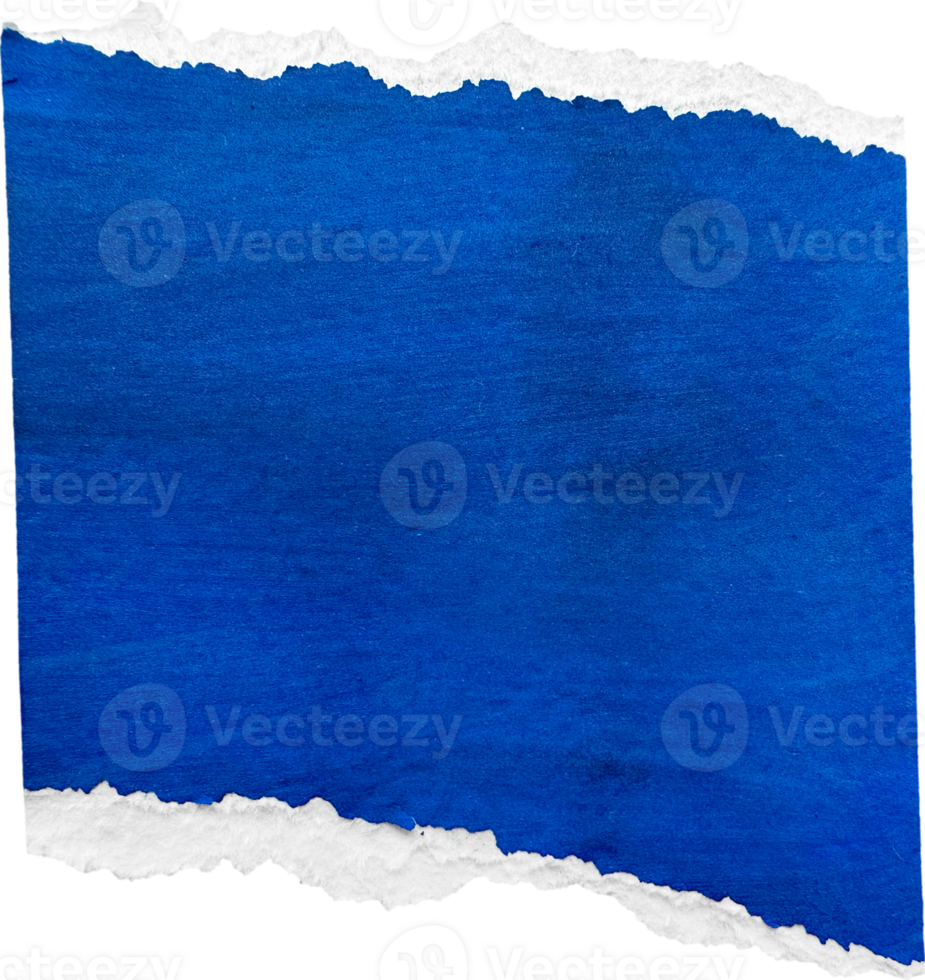 Blue and White Torn Paper Piece png