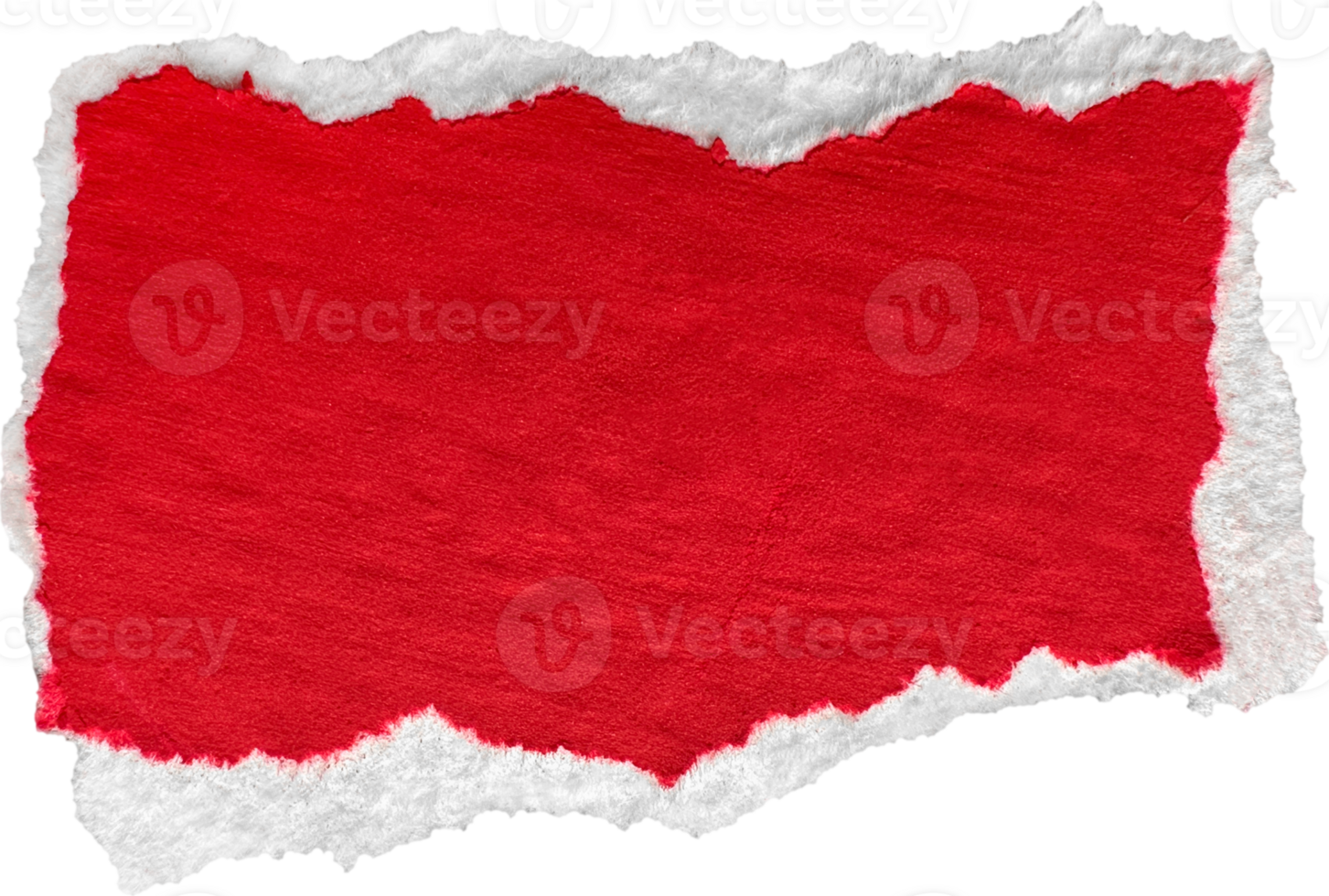 Red and White Torn Paper Piece png
