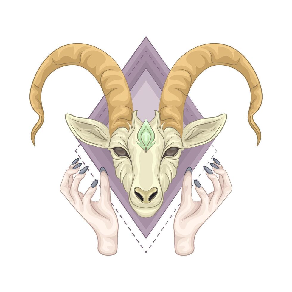 Illustration of Capricorn vector