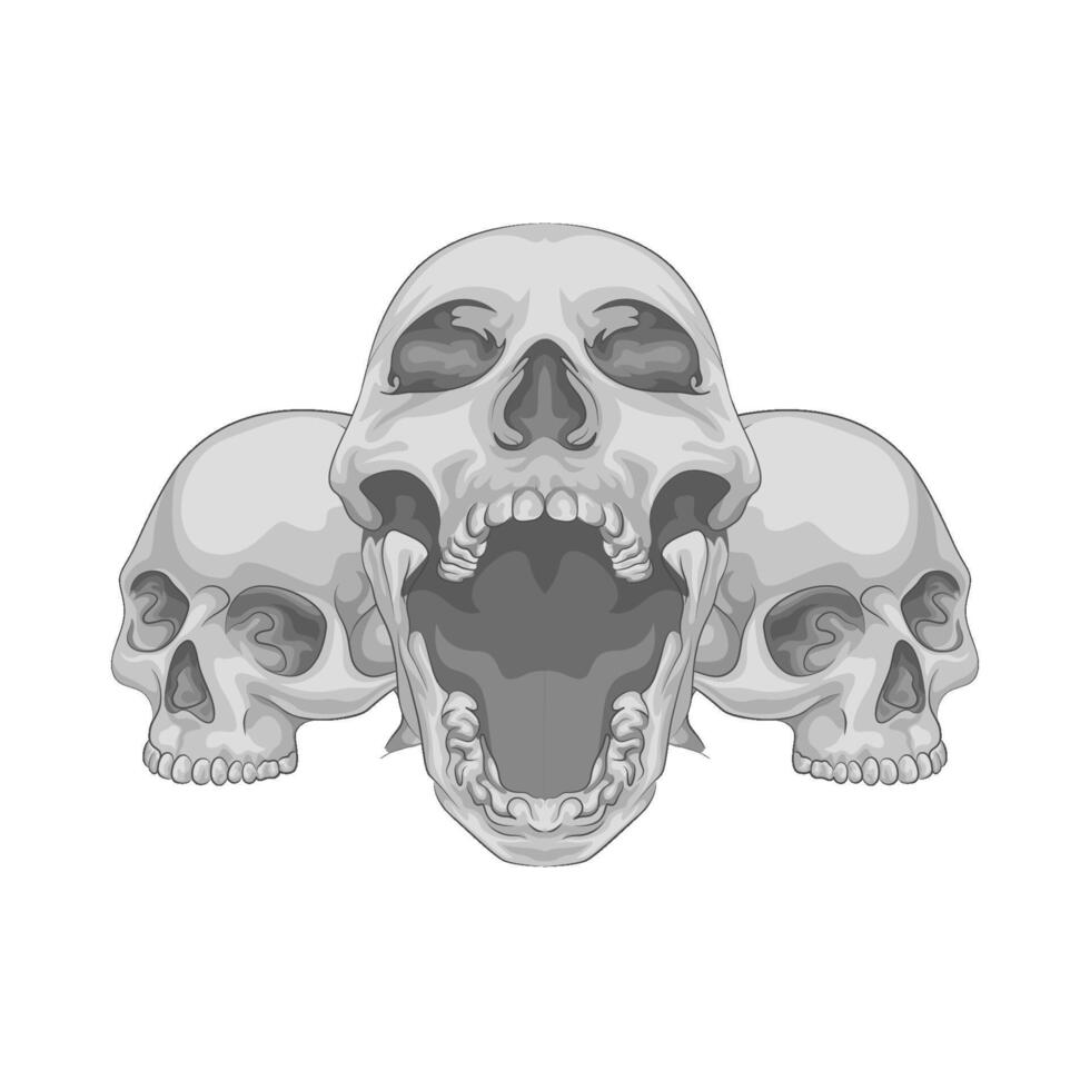 Illustration of skull vector