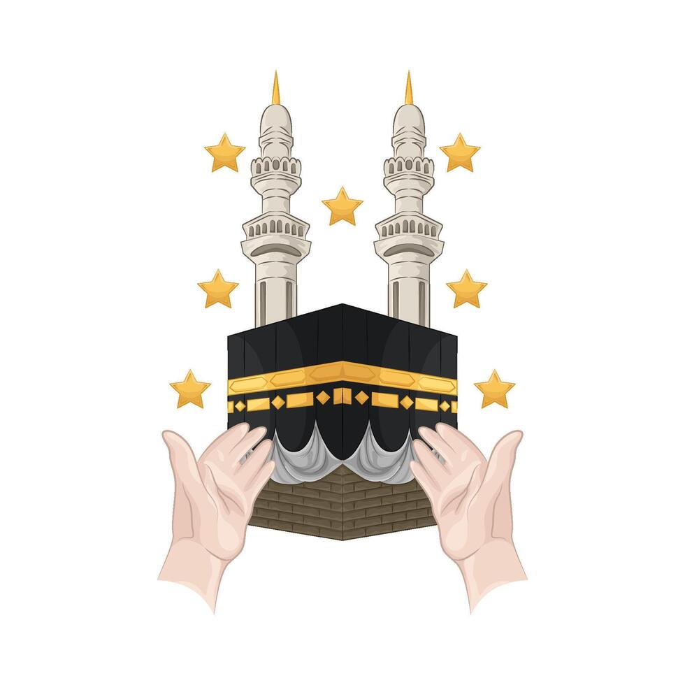 ilustración de kaaba vector