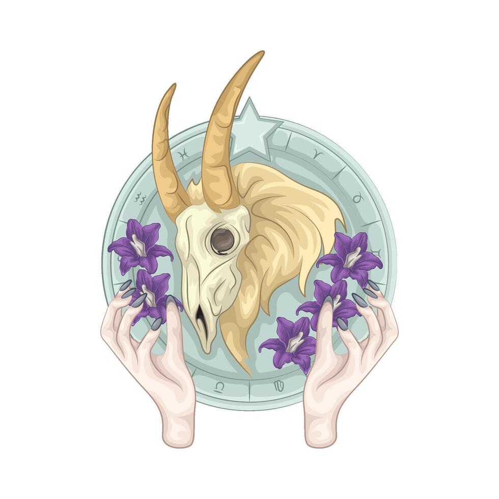 Illustration of Capricorn vector