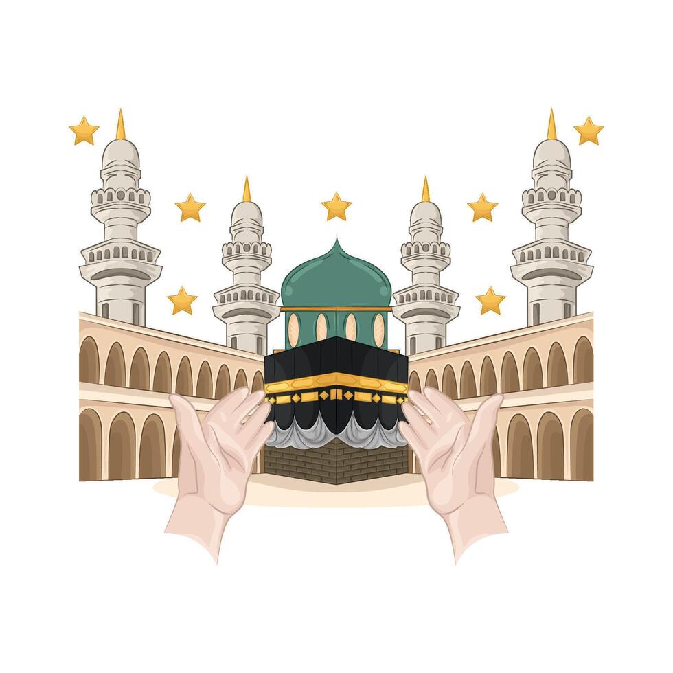 Illustration of Kaaba vector