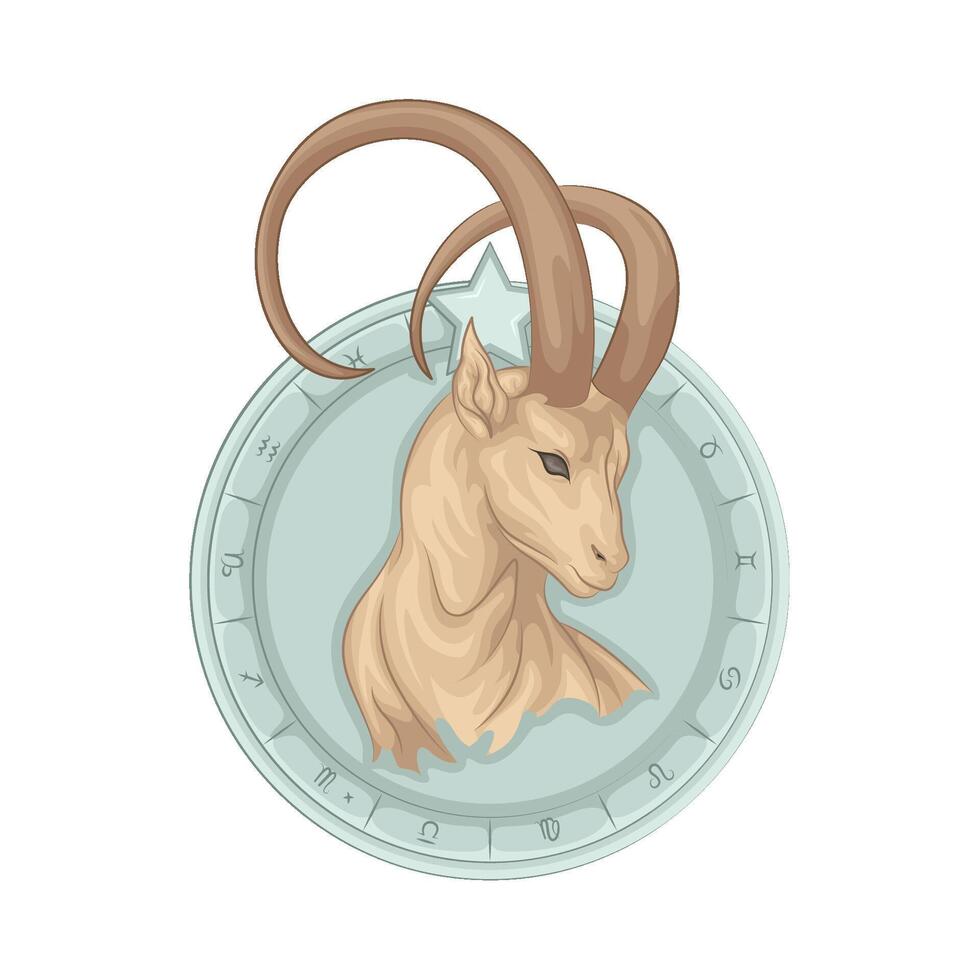 Illustration of Capricorn vector