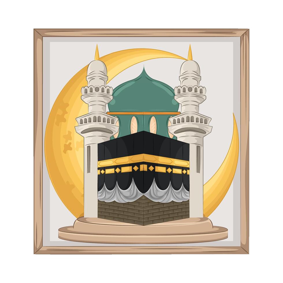 Illustration of Kaaba vector