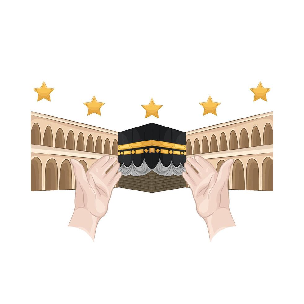 Illustration of Kaaba vector