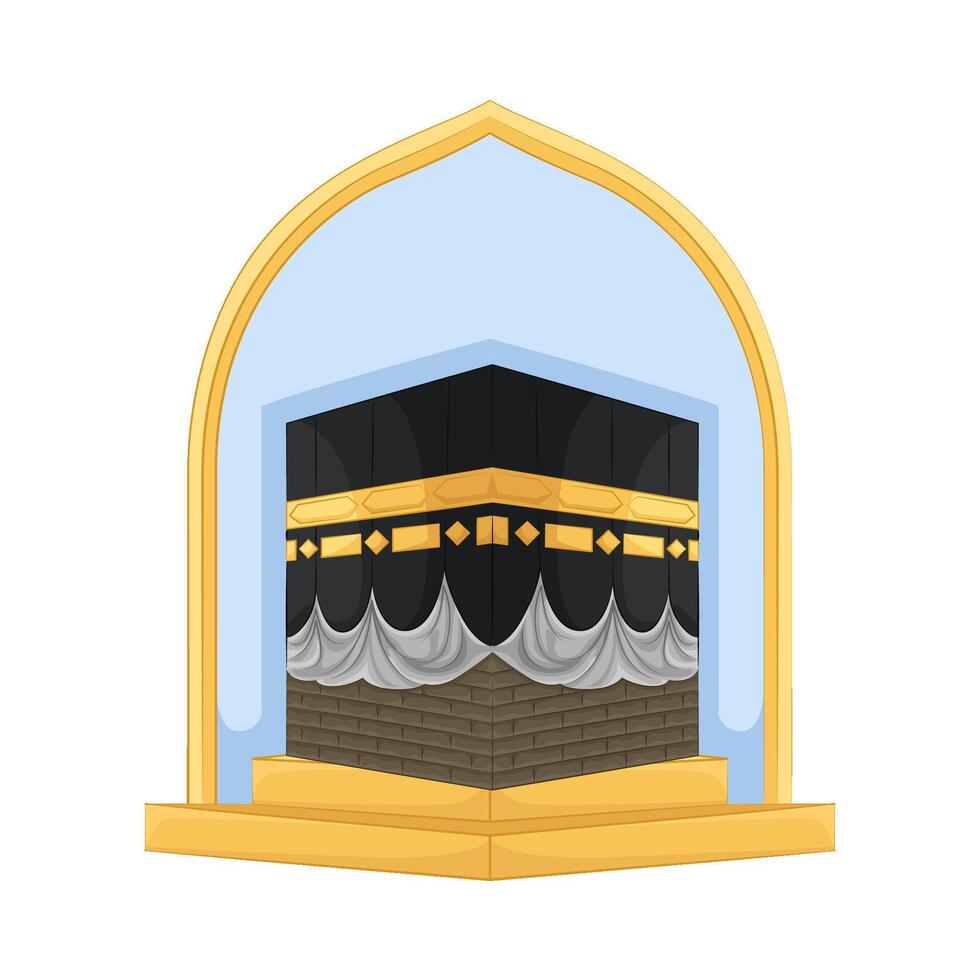 Illustration of Kaaba vector