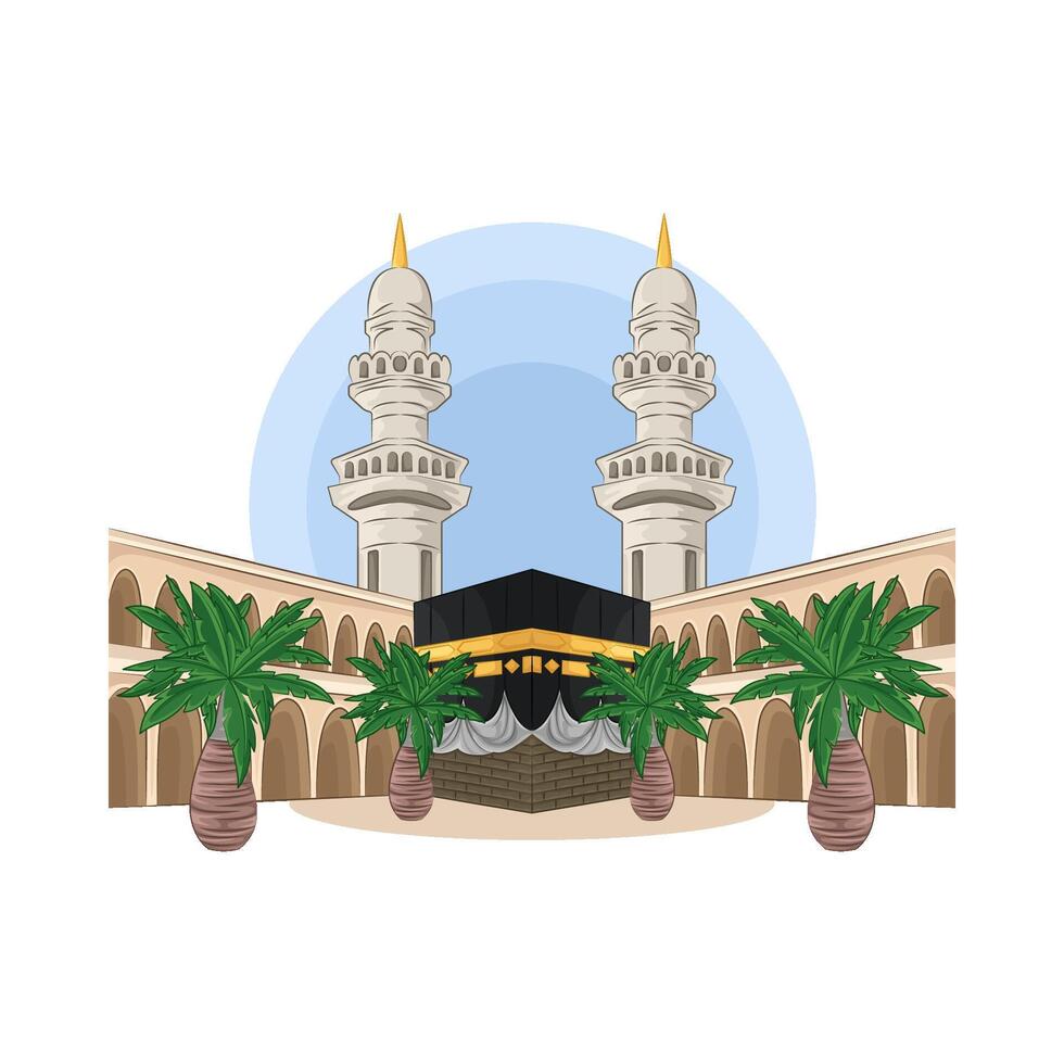 Illustration of Kaaba vector