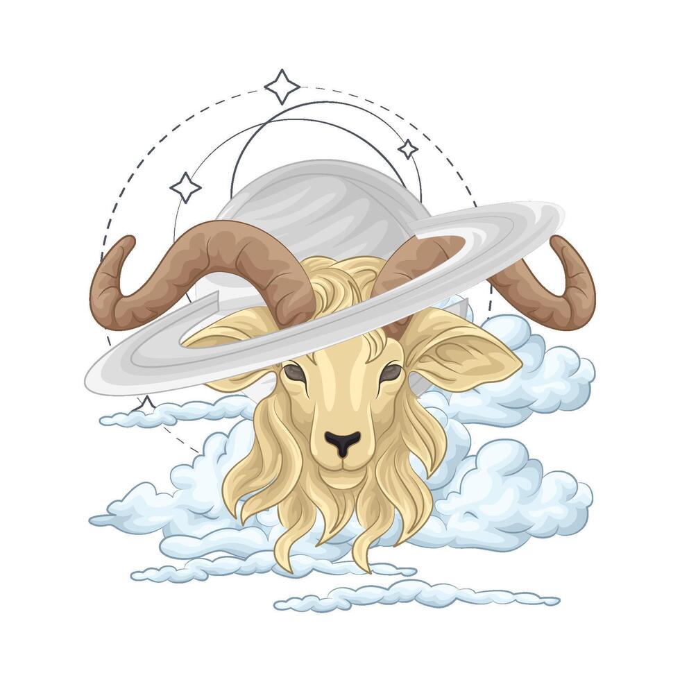 Illustration of Capricorn vector