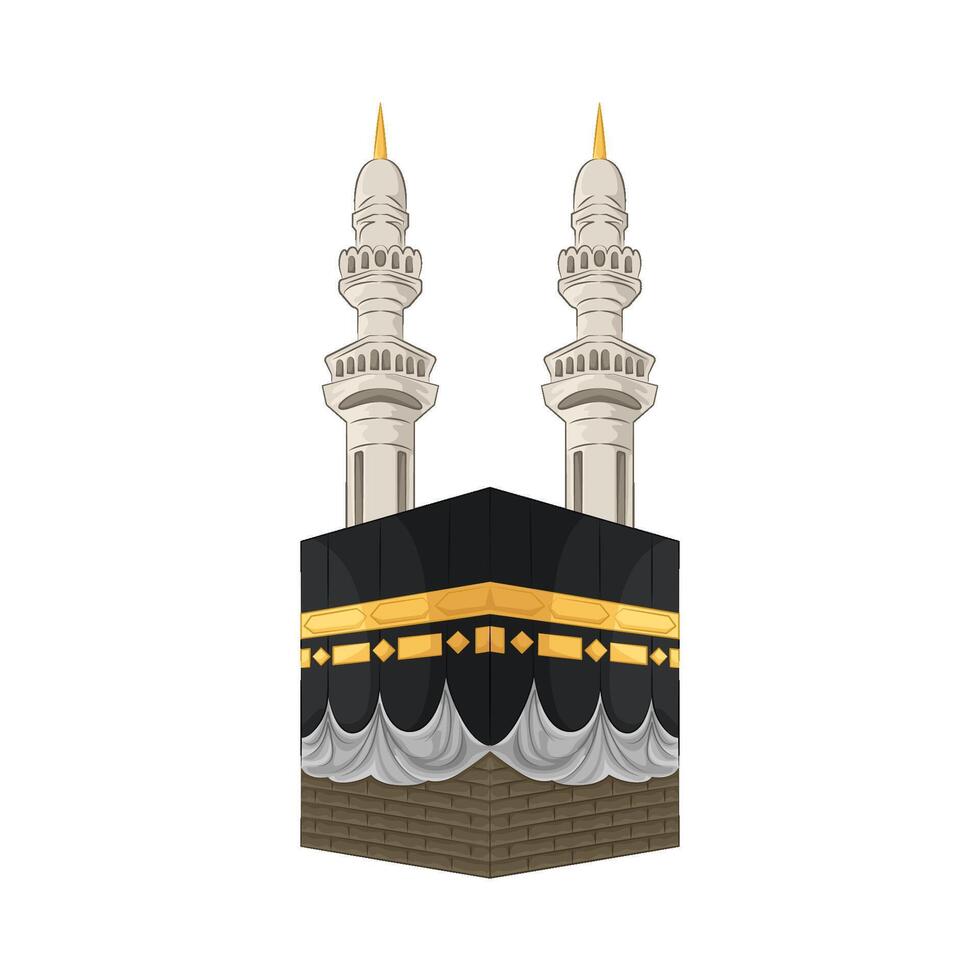 Illustration of Kaaba vector