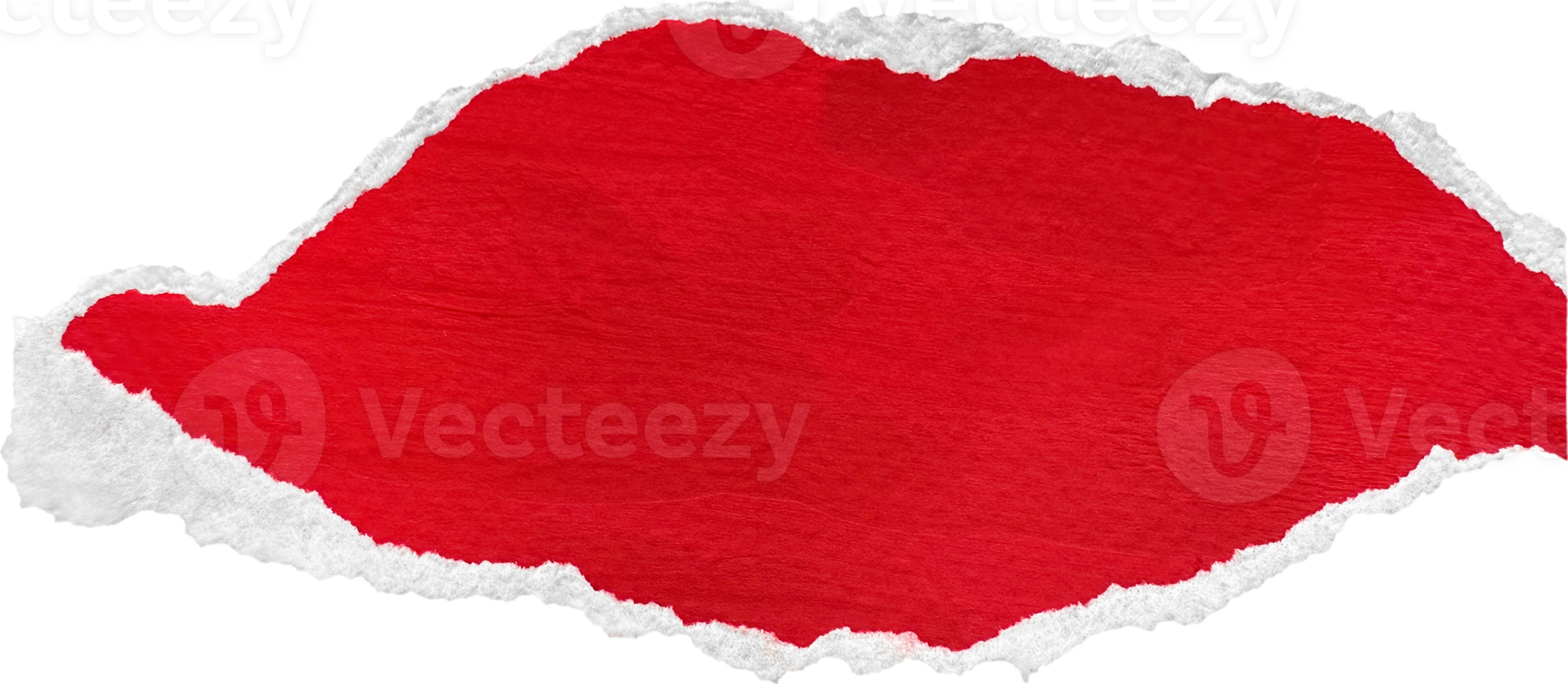 Red and White Torn Paper Piece png