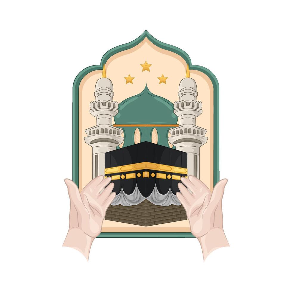 Illustration of Kaaba vector