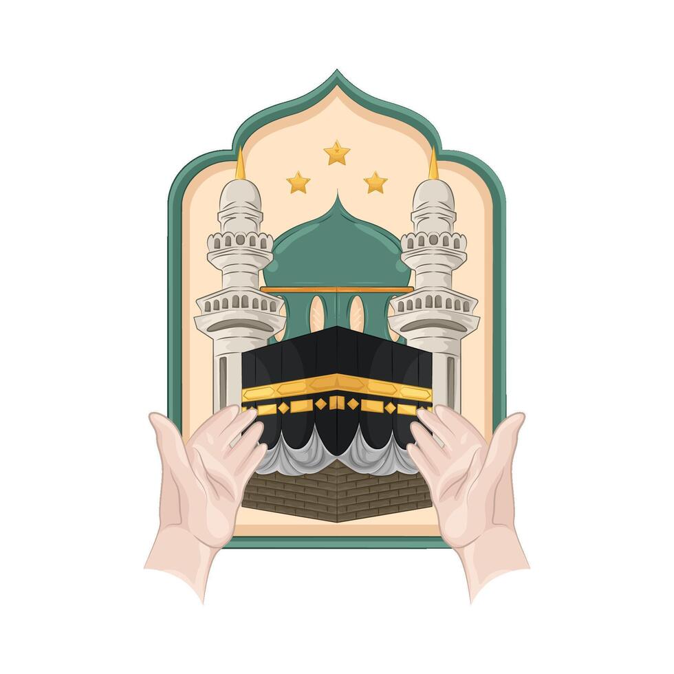 ilustración de kaaba vector