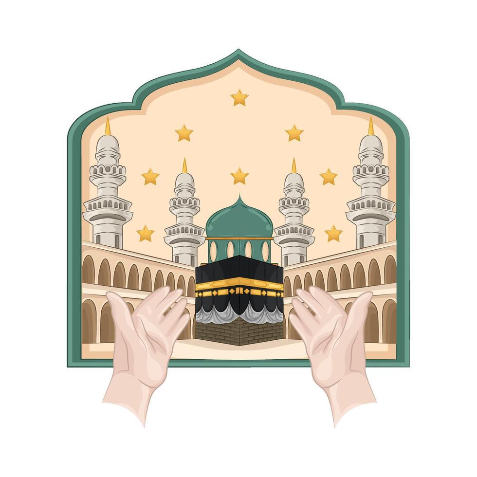Illustration of Kaaba vector