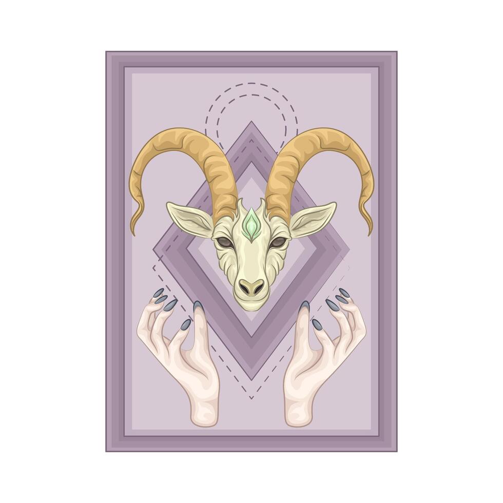 Illustration of Capricorn vector