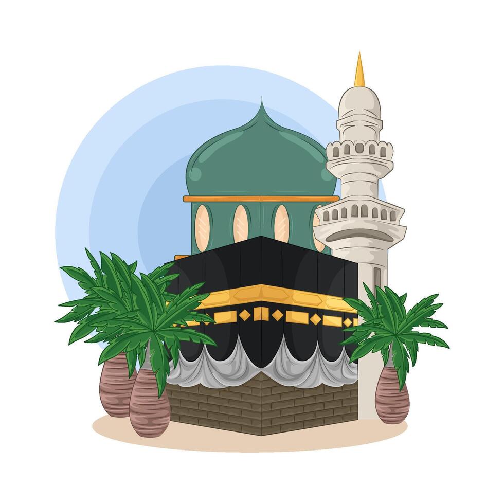 Illustration of Kaaba vector