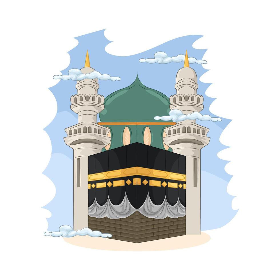 Illustration of Kaaba vector
