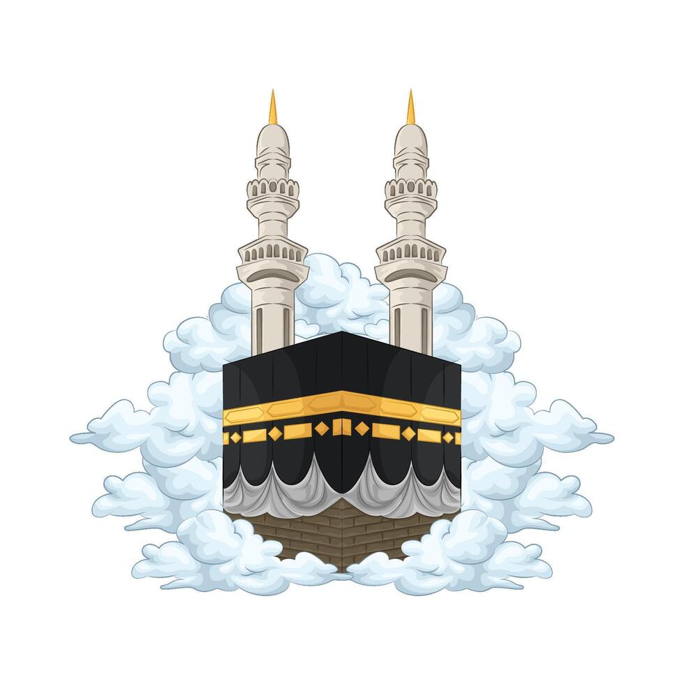 Illustration of Kaaba vector