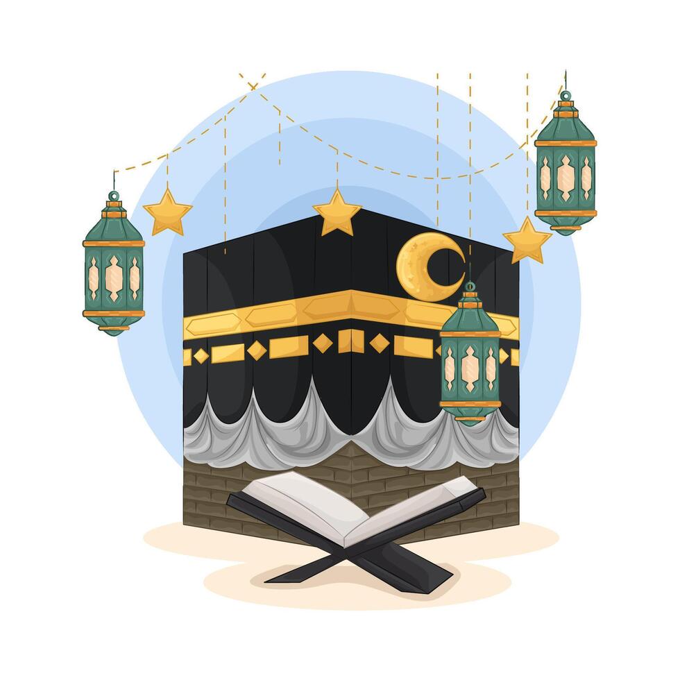 Illustration of Kaaba vector