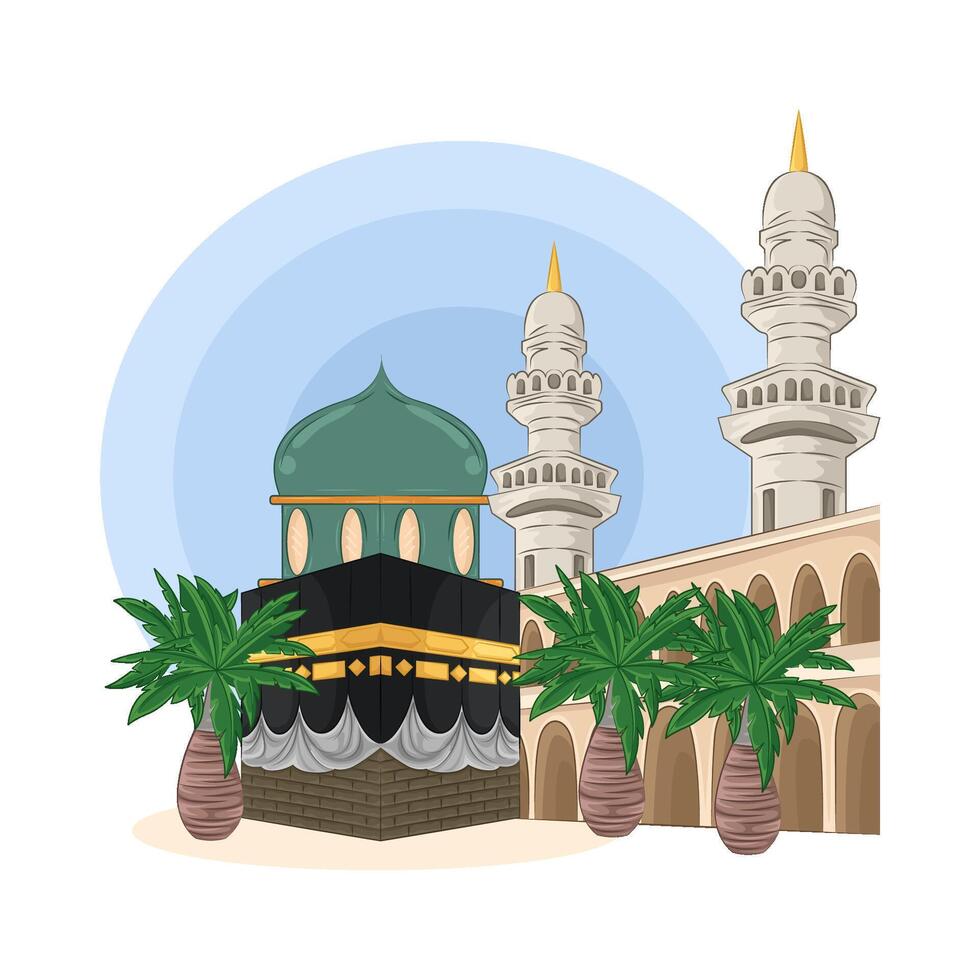 Illustration of Kaaba vector