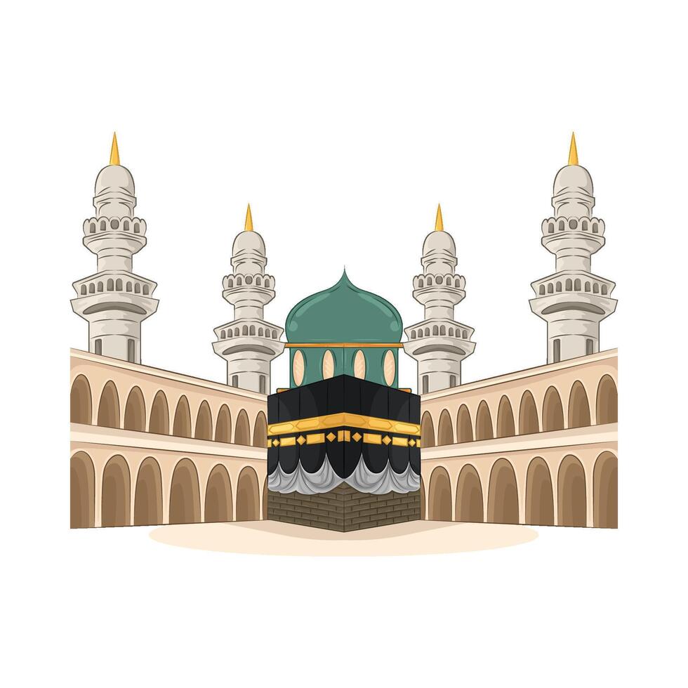 Illustration of Kaaba vector