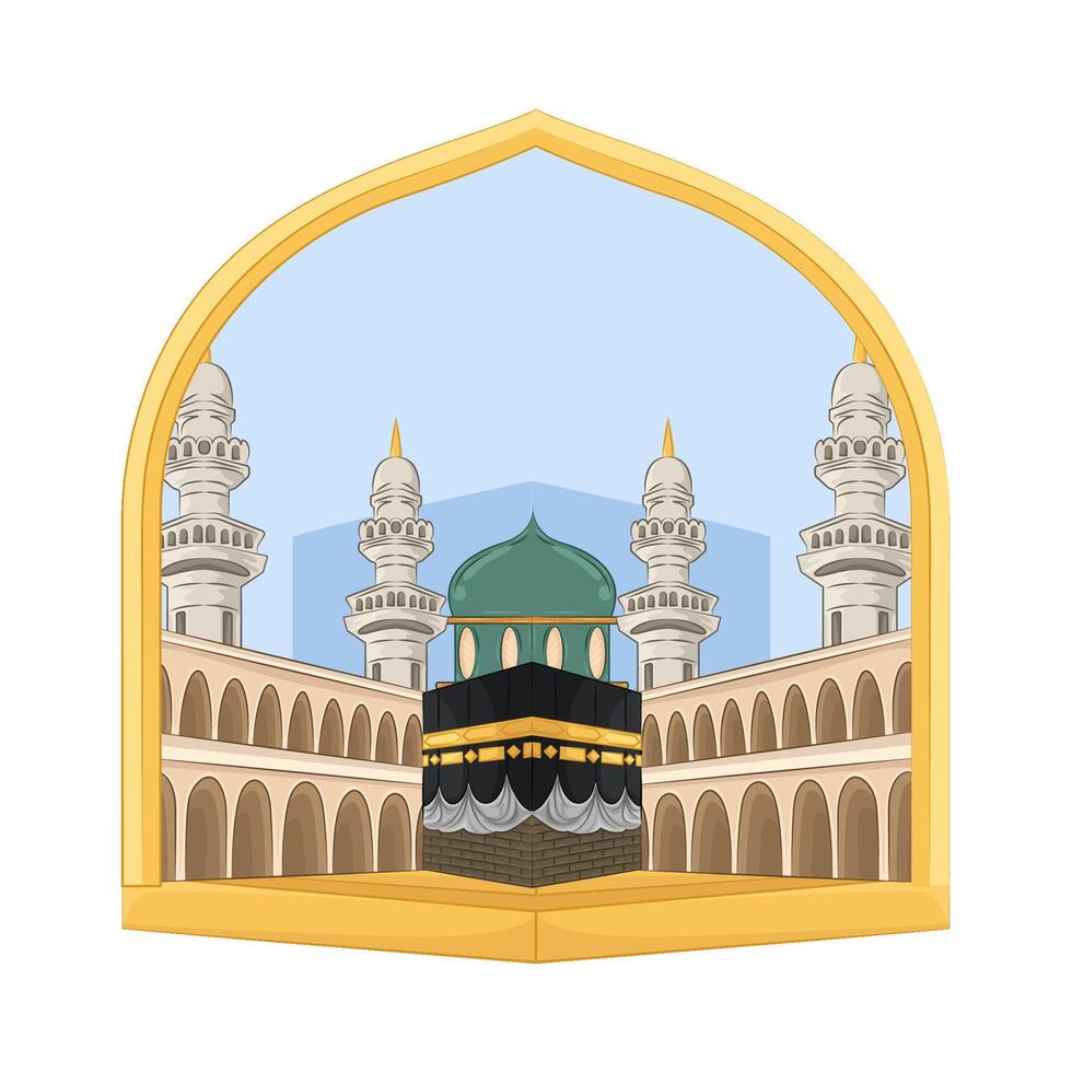 Illustration of Kaaba vector
