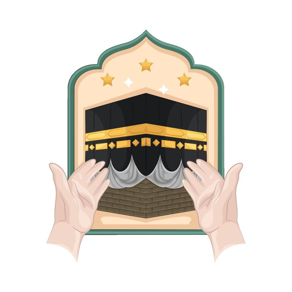 ilustración de kaaba vector